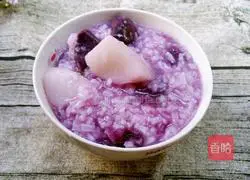 Illustration of how to make purple sweet potato and yam porridge 8