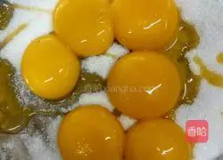 Illustration of how to make whipped cream egg tart 1