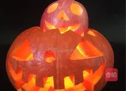 Illustration of how to make a pumpkin lantern 7