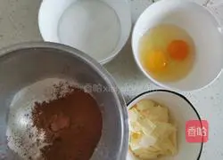 Chocolate crack cookies Illustration of how to make cookies 1