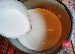 Illustration of how to make dragon fruit pure yogurt mousse 8