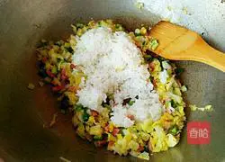 Cheese Fried Rice Recipe Illustration 6