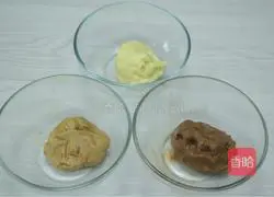 Illustration of how to make three-color cookies 5