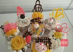 Illustration of how to make fruit cream cup cake 16