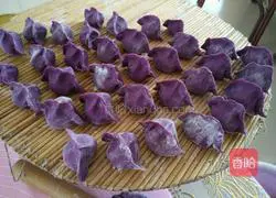 Illustration of how to make purple sweet potato dumplings 8