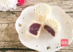 Purple sweet potato and yam cake Illustration of how to do it 15
