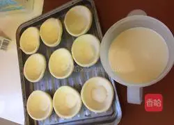 Illustration of how to make milk egg tart 2