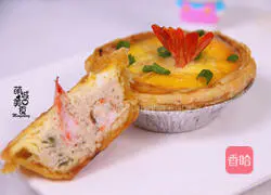 Illustration of how to make the Chinese and Western Shrimp Egg Tarts 2 