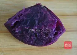 Illustration of how to make yogurt and purple sweet potato 3