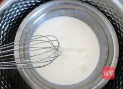 Illustration of making homemade egg tart liquid 6