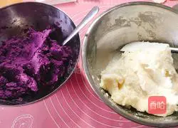 Illustration of how to make purple sweet potato and yam cake 6