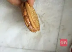 Nougat Illustration of how to make sandwich biscuits 10