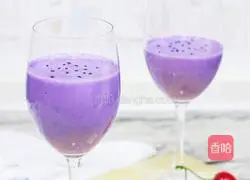 Illustration of how to make purple sweet potato milk 13