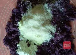 Illustration of how to make purple sweet potato and glutinous rice cake 2