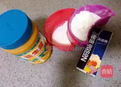 Illustration of how to make peanut butter cookies 1