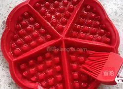 Yellow Peach and Strawberry Waffles Recipe Illustration 5