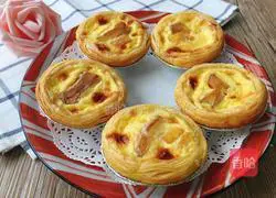 Illustration of how to make mango egg tart without cream 11