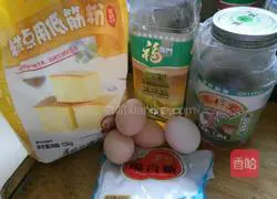 Honey Illustration of how to make small cakes 1