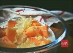 Illustration of how to make Hong Kong-style dessert papaya, coconut milk and sago 11