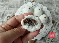 Illustration of how to make glutinous rice balls with red bean paste 10