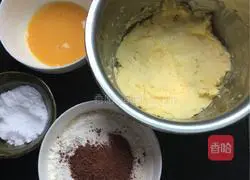 Illustration of how to make cocoa cookies 1