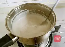 Illustration of how to make thick and smooth walnut dew 9