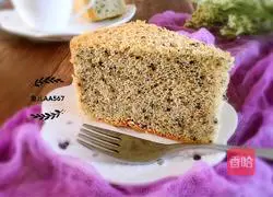 Black Sesame Chiffon Cake Recipe Illustration 12