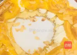 Illustration of how to make durian garland puffs 11