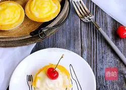 Illustration of how to make liquid cheese tart 12