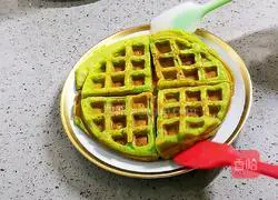 Illustration of how to make pandan waffles 19