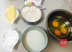 Milk cake.Illustration of how to make 1