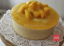 Mango Illustration of how to make yogurt mousse cake 10
