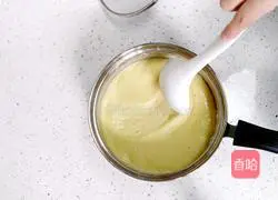 Illustration of how to make waffles for quick breakfast in one step