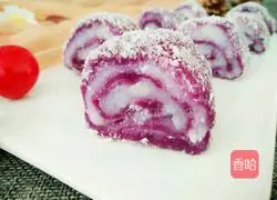 Illustration of how to make yam and purple sweet potato cakes 2