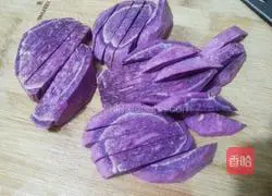 Illustration of how to make fried purple sweet potatoes 2