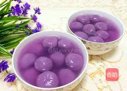 Illustration of how to make purple potato and bean paste dumplings 15