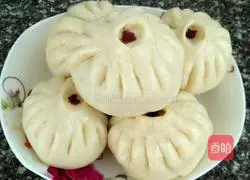 Illustration of how to make bean paste buns 11