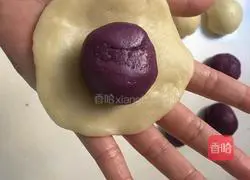 Purple sweet potato egg yolk cake recipe 5