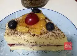 Illustration of homemade chiffon cake filled with cream 13