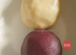 Purple Sweet Potato and Red Bean Cake Recipe Illustration 3