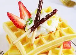 Strawberry Cream Waffle Recipe Illustration 14