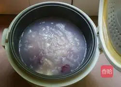 Illustration of how to make purple sweet potato and yam porridge 7