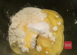 Illustration of how to make bean paste cake 1