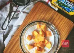 Illustration of how to make Hong Kong-style dessert papaya, coconut milk and sago 8