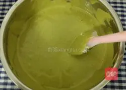 Illustration of how to make matcha cake 14
