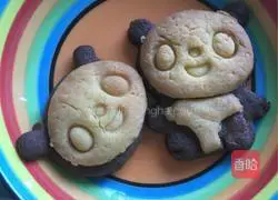 Illustration of how to make cute panda cookies 11