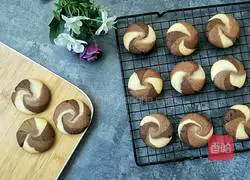 Illustration of how to make three-color cookies 19