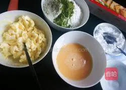 Illustration of making matcha cookies 1