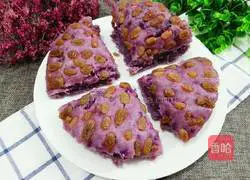 Purple Sweet Potato Hair Cake Illustration of how to do it 17