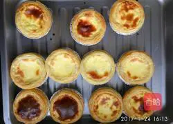 Illustration of how to make whole egg tarts 8